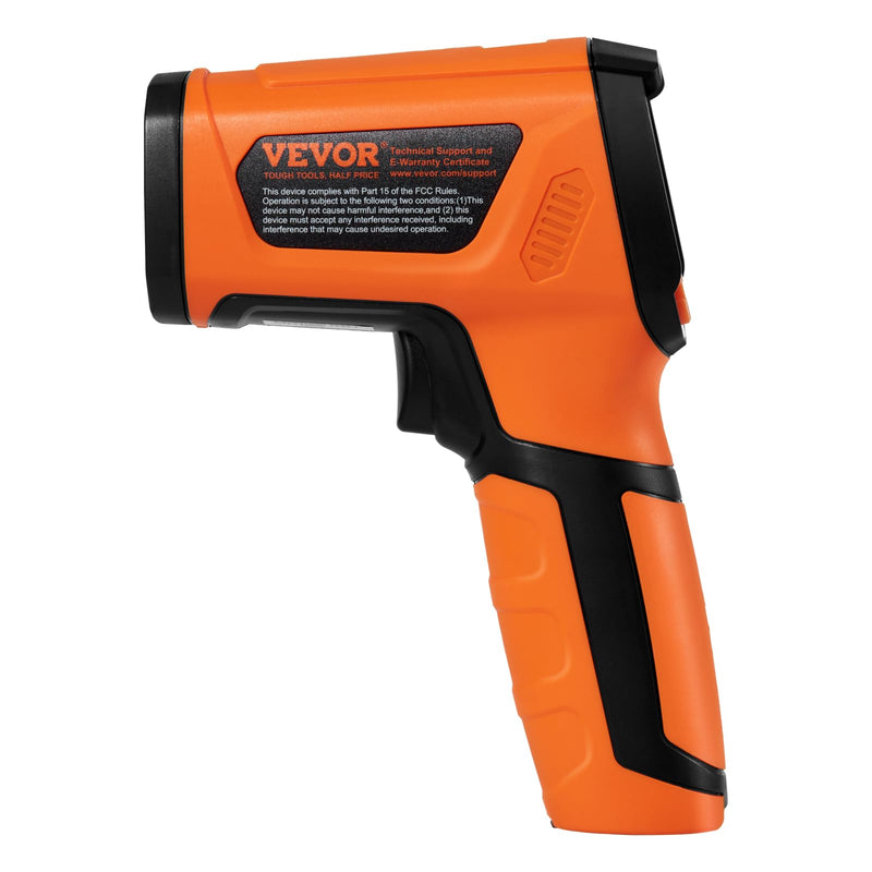 VEVOR Infrared Thermometer IR 50:1 Pyrometer -40°C to 1500°C Laser Temperature Meter 180 x 120 x 60 mm Temperature Meter Non-Human Body Thermometer for Cooking/Barbecue/Freezer/Industry