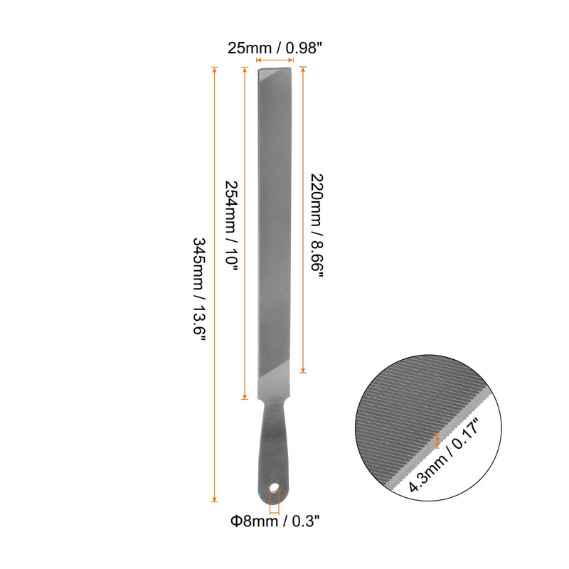 [Australia - AusPower] - HARFINGTON Farmers Own Files 10 Inch High Carbon Steel Single Cut Flat Hand Rasp File for Deburring and Removing Material 