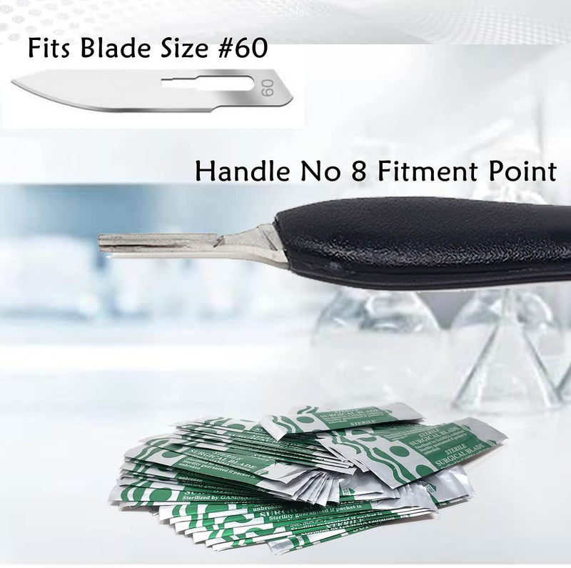[Australia - AusPower] - Plastic Handle Deluxe Scalpel Handle #8, Stainless Steel tip (Fits Size #60, 70 Scalpel Blades) 