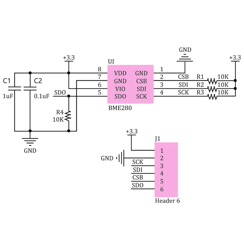 [Australia - AusPower] - 2PCS BME280 3.3V Sensor Module Atmospheric Pressure Temperature Humidity Sensor Module IIC SPI Breakout GY-BME280 3.3 V 
