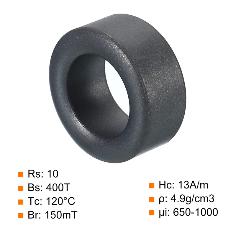 [Australia - AusPower] - PATIKIL Ferrite Toroid Core 25mm x 15mm x 12mm, 10 Pack Transformer Inductor Coil Ring, Black 