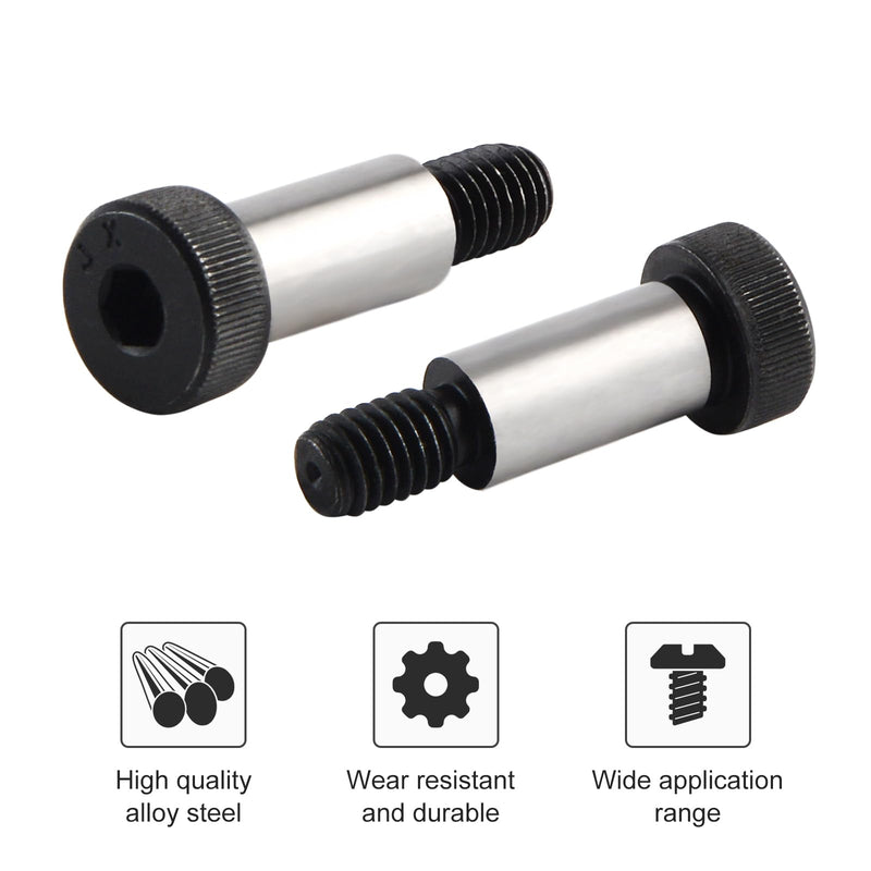 [Australia - AusPower] - AnRui 4Pcs Alloy Steel Shoulder Bolt 1/2" Shoulder Dia, 1" Shoulder Length, 3/8-16 UNC Thread Hexagon Socket Head Shoulder Screws Bolts 1" x 1/2" 