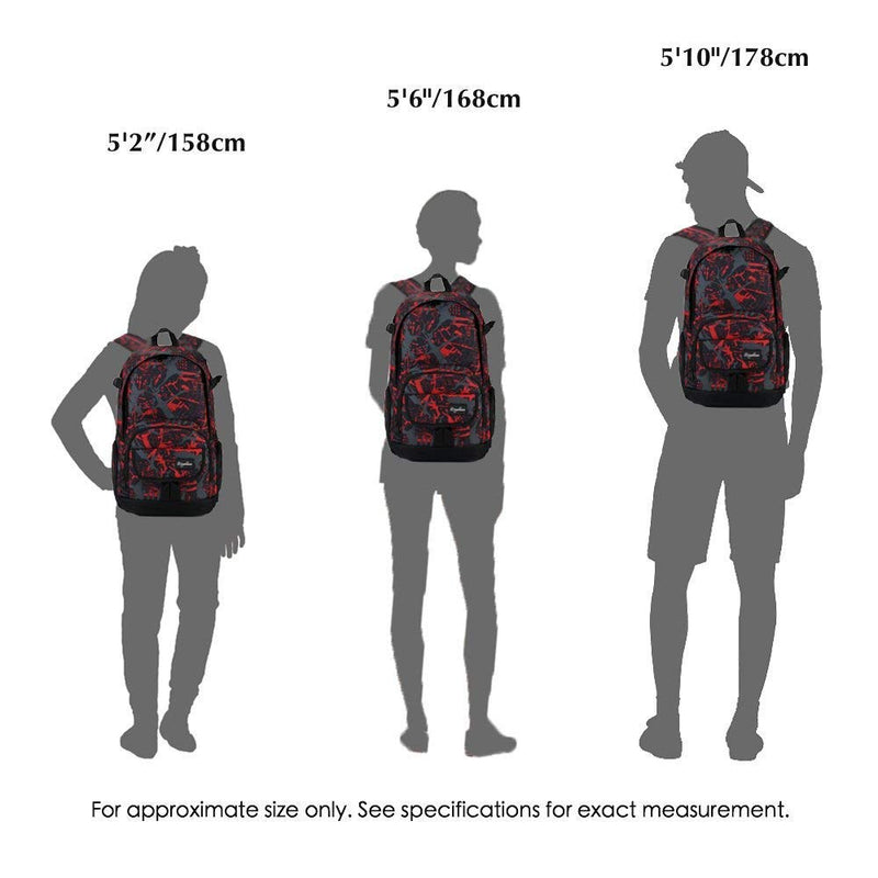 [Australia - AusPower] - rickyh style School Backpack Travel Bag for Men & Women Lightweight College Back Pack with Laptop Compartmen New Red 