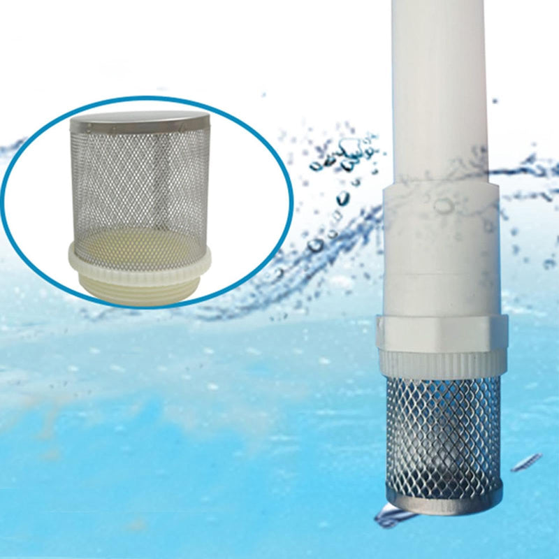 Stainless Steel Suction Strainer Filter Head with PVC Hose Connector, Foot Valve Strainer for Water Pumps, Aquariums, Pools(50mm/1.97") 50 mm/1,97 Zoll