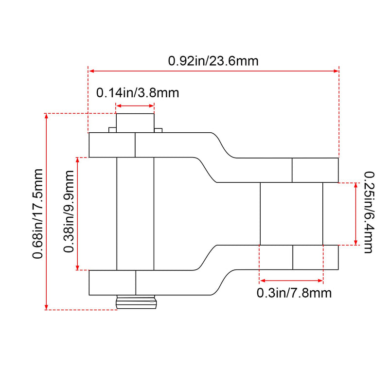 OIIKI 5PCS Roller Chain Offset Link #420, Half Link, Crank Link