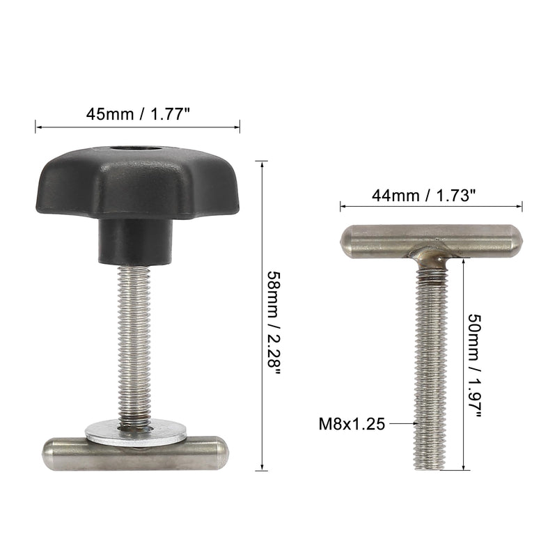 [Australia - AusPower] - X AUTOHAUX 4pcs 50mm Locking Rail Mounting Screws for VW T5 T6 Caravelle Multivan 