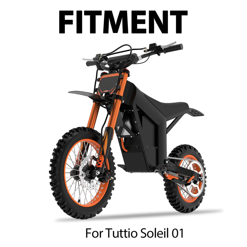 [Australia - AusPower] - Seat Cover for Tutti Soleil 01,PVC Non-Slip Dirt Bike Cushion Cover for Tuttio Soleil01 Electric Bike Off Road-Black Black 