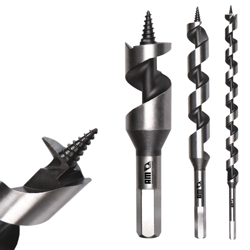[Australia - AusPower] - AM-Zerspanungstechnik Auger Drill Bit 20 mm - 400 mm | Wood Drill Long | Lewis Spiral Drill Bit (Diameter 20 x 400 mm) 400 mm, 20 mm 