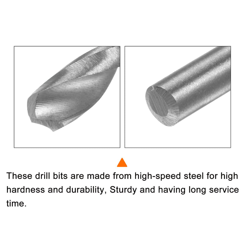 [Australia - AusPower] - QUARKZMAN Extra Long Spiral Drill Bits 3 mm HSS Drill Bit with High-Speed Steel Straight Shank Drill Bits 120 mm Length for Metal Woodwork Plastic Aluminium Alloy Pack of 10 3mmx120mm 