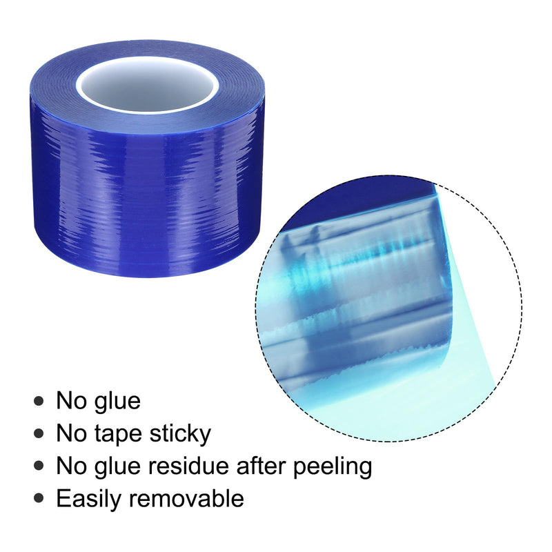 MECCANIXITY Removable Protective Film Tape, 3.54 Inch x 656 Ft Surface Protective Scratch Film Tape Roll for Furniture, Electrical Appliances, Blue