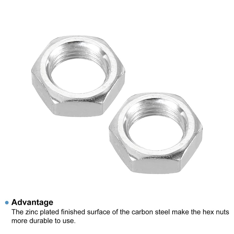 [Australia - AusPower] - PATIKIL M10 x 1.0 Steel Hex Nuts, 30 Pack Metric Thread Zinc Plated Finished Hardware Nuts Screw Bolt Fasteners 5mm Height 