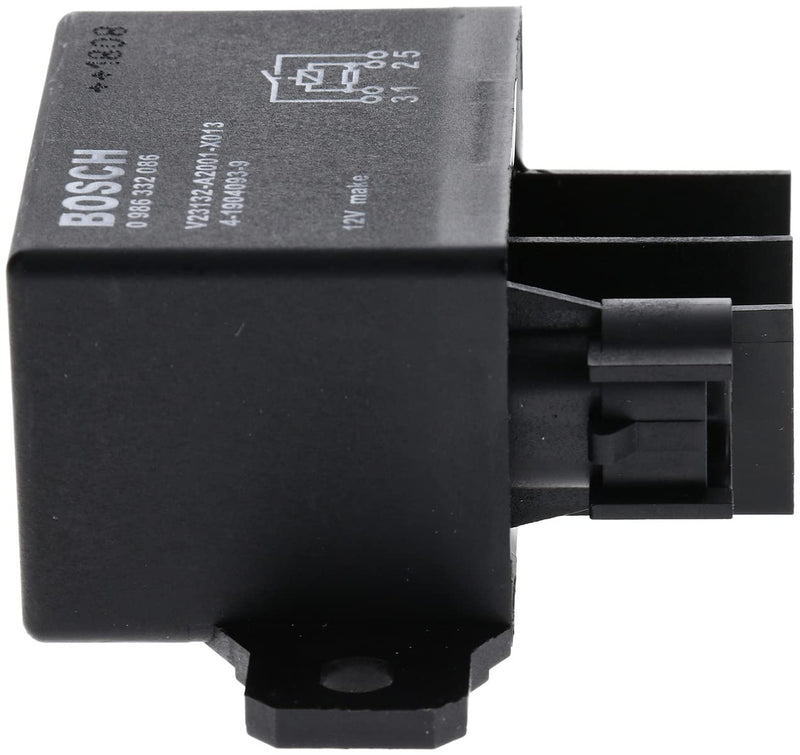 BOSCH 0986332086 Normal Open Power Relay - 4 Contacts, 12V, 150A; Resistor; with Integral Bracket Mount - Single