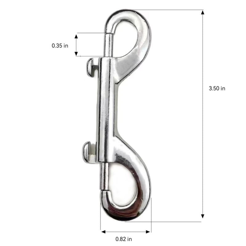 [Australia - AusPower] - Double Ended Bolt snap Hook, Heavy Duty,3.5-inch,Multifunctional zinc Alloy Buckle for pet Belt/Key Chain/Flag/Clothesline/Hammock (8pcs) 3.5IN 
