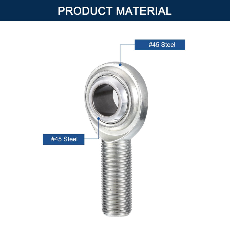 [Australia - AusPower] - CM4 Rod End Bearing Heim Joints, 1/4 x 1/4-28 Right Hand Male Thread Heim Joint with Jam Nuts 2pcs 1/4" CM 