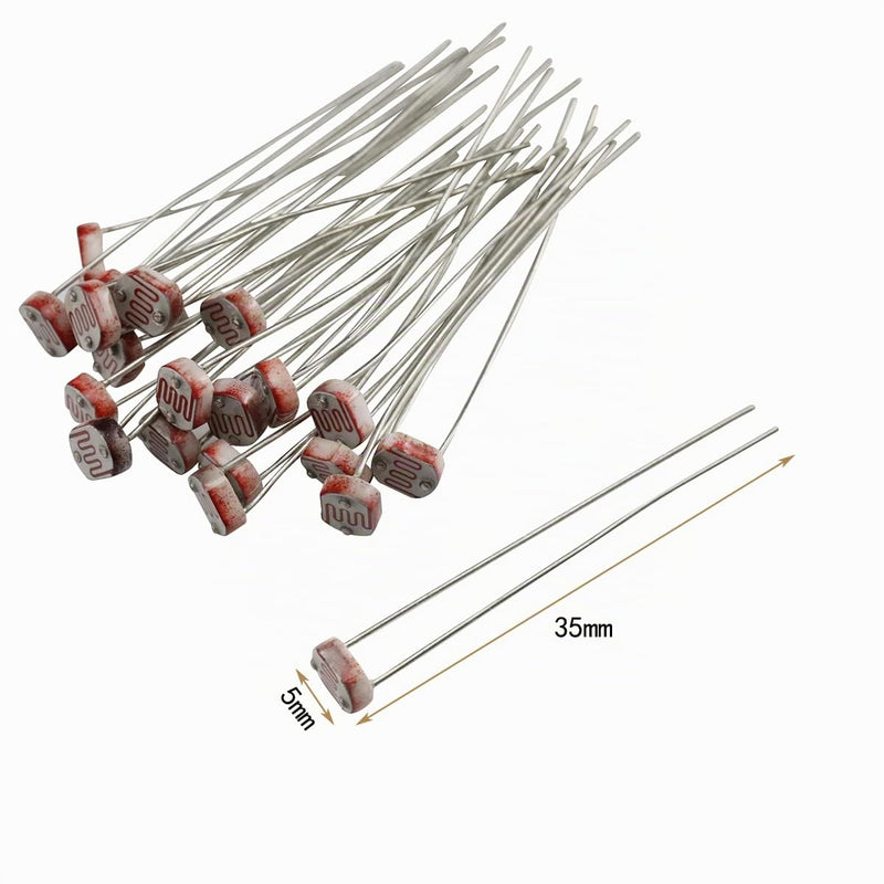 20pcs Laser Diode Red Laser Module 20pcs GL5539 Photoresistor | 5539 Photo Resistor, Laser Dot Diode Module 650nm 5V, Light Resistor 5mm for Arduino