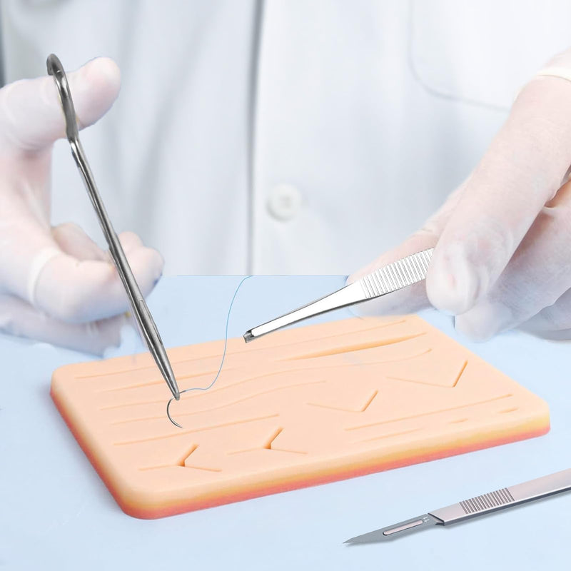 [Australia - AusPower] - Suture Practice Pad with Wounds, 3 Layer, 3-Piece Training Kit Hard to Rip, Tear or Break for Medical Students and Veterinarians 
