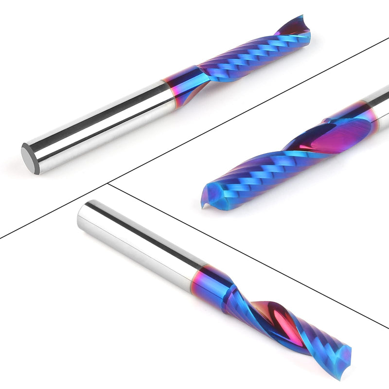 [Australia - AusPower] - Solid Carbide Single Flute End Mill 1/4” Shank, Upcut CNC Spiral Router Bit O Flute Milling Cutter for Aluminum Plastic Acrylic PVC MDF 1/4S*1/4D*1CL*2-1/2L 