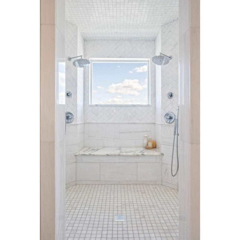 Designline 4 in. x 4 in. Square Drain Tile-in Grate 4"