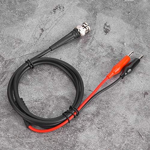 [Australia - AusPower] - 27 inch Length Generator Test Line Cable,0.12in / 4mm Diameter Channel Arbitrary Waveform Function Generator BNC Coaxial Cable, Red and Black Clip Test Cable Probe Leads 