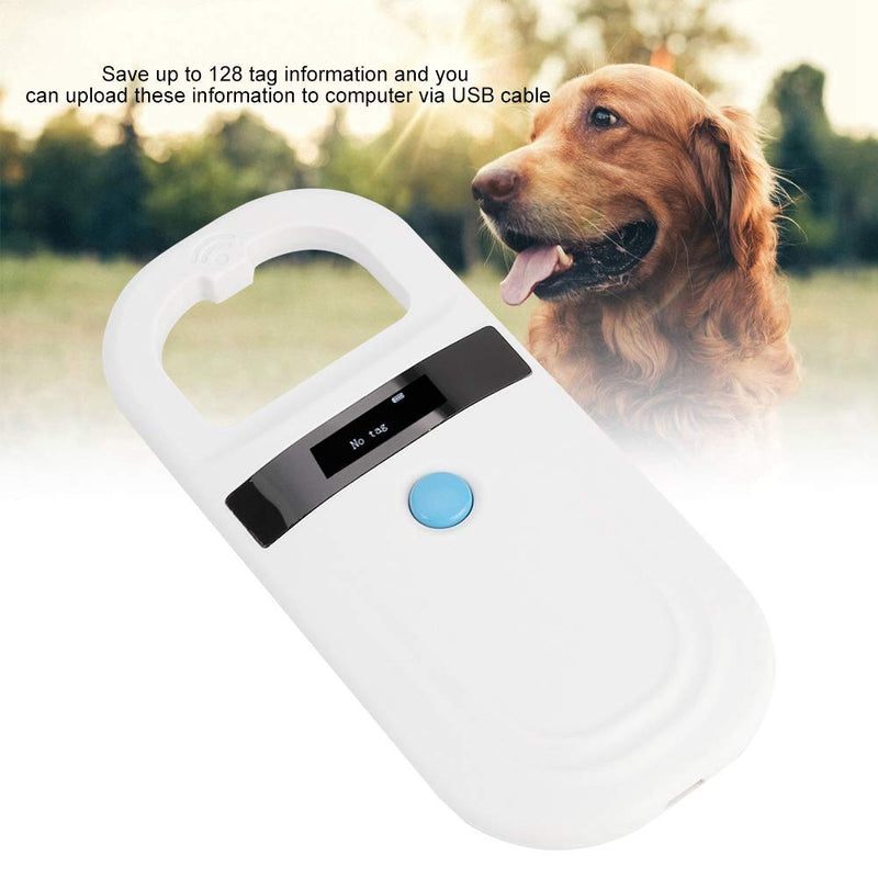Pet Microchip Reader RFID 134.2Khz, Pet ID Microchip Scanner with 0.91 Inch High Brightness OLED Display and Rechargable by Type-C for Animal Tracking