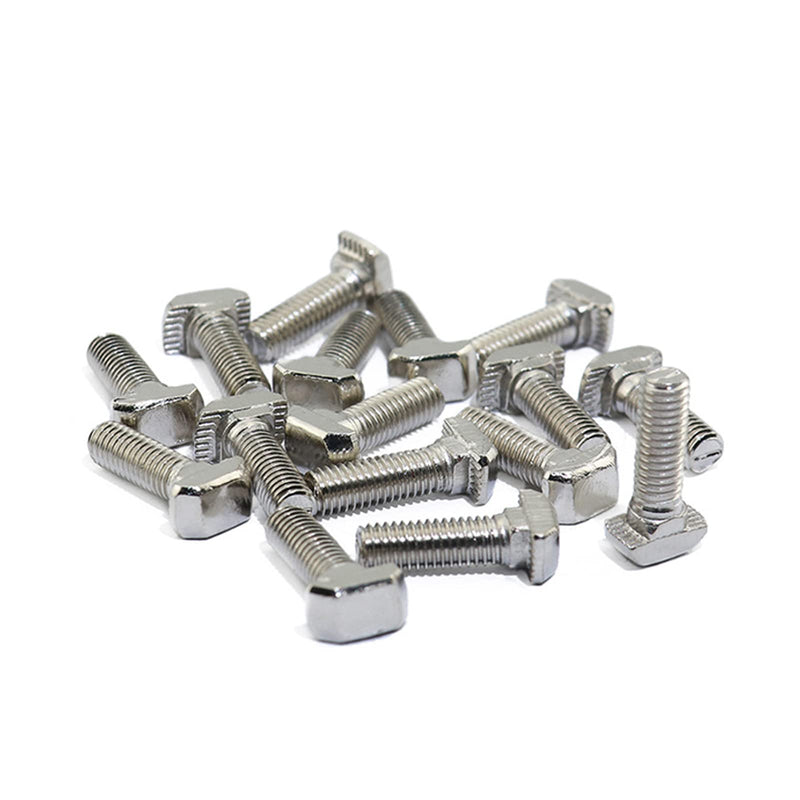 [Australia - AusPower] - Metric M5 x 20mm Thread T Slot,Drop-in Bolt T-Bolt,Hammer Head Bolt,T Screw Stud for 2020 Series Standard 6mm T-Slot Aluminum Extrusion Profile,Carbon Steel Nickel Plated (2020 Series,40Pcs) 