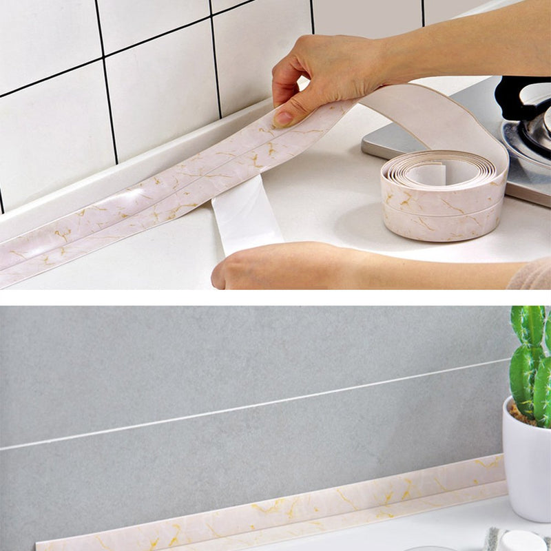 [Australia - AusPower] - Caulk Strip for Bathtub Self Adhesive Waterproof Tape for Kitchen Bathroom Shower Floor and Wall Sealing, 2" x 102" Style 1 