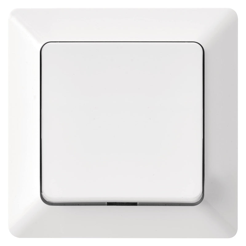 EMOS Toggle Switch in White (Gloss), Light Switch with One Rocker 250 V ~ / 10 AX, Plastic, without Flush-Mounted Box, Protection Class IP20 for Indoor Use, 8 x 8 x 5 cm
