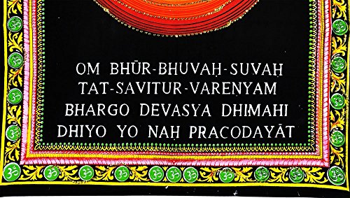 Traditional Cotton Tapestry Sri Krishna & Radha Rani Jugal Jori Cotton Fabric Tapestry, 40" x 30" Inches (Divine Sound Om) Divine Sound Om