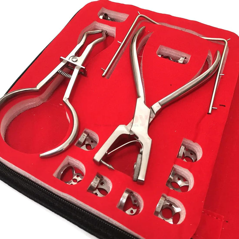 [Australia - AusPower] - Dental Rubber Dam Kit Stainless Steel Dental Procedure Tools,Rubber Dam Clamps, Punch Plier, Endodontic Supplies, and Dental Isolation Tools,12Pcs with A Portable Storage Bag 