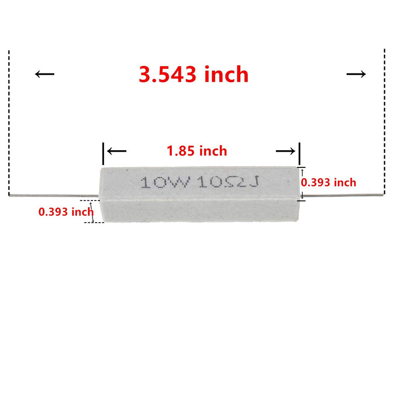 [Australia - AusPower] - BOJACK Ceramic Cement Resistor 10W 10 ohm Resistance 5% Ceramic Wire Wound Resistors?Pack of 5 pcs? 