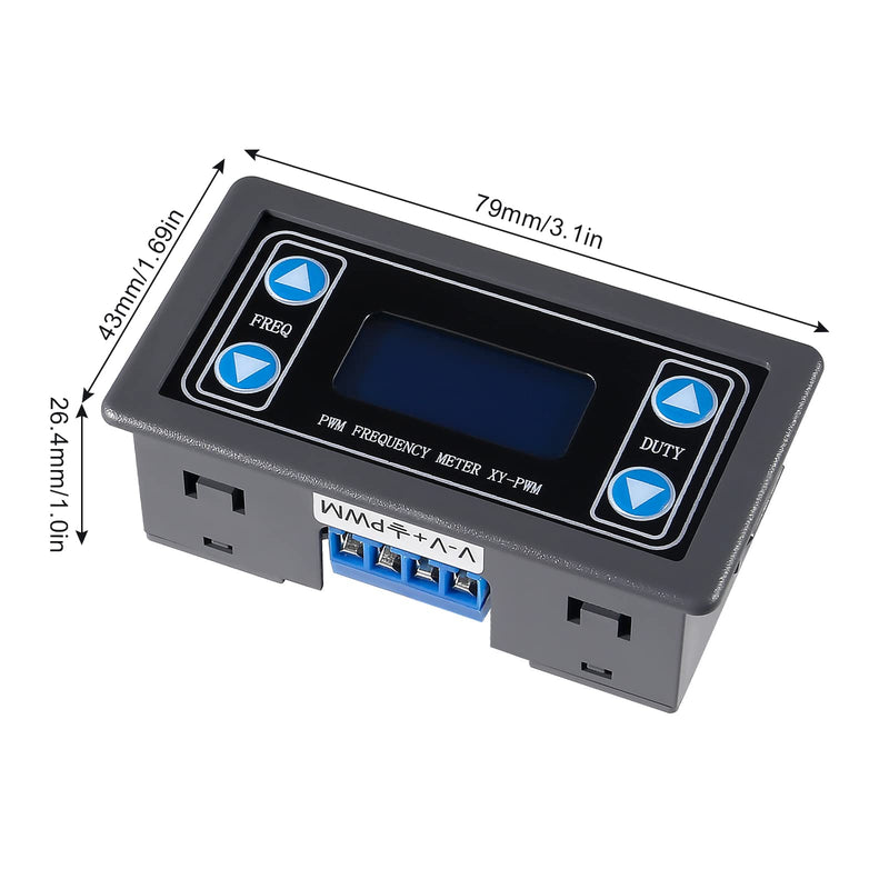 2pcs Signal Generator XY-PWM DC 3.3-30V Function Generator 5-30mA LCD Display Module PWM Pulse Frequency Generator Duty Cycle Rectangular Wave Square Wave Signal Generator