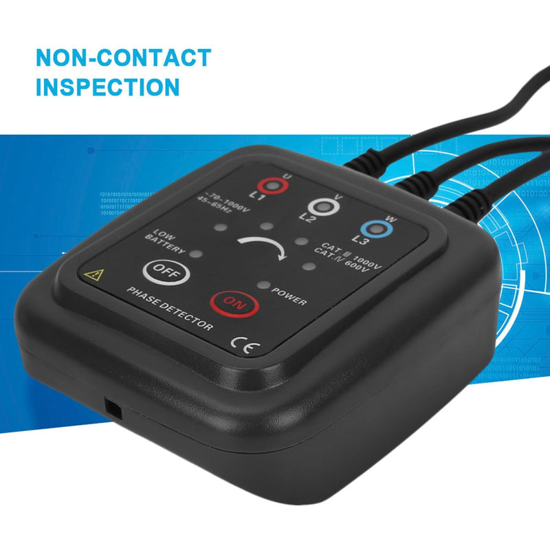 [Australia - AusPower] - ETCR1000C Non-Phase Sequence Detector - AC 70-1000V Magnetic Base Phase Meter 