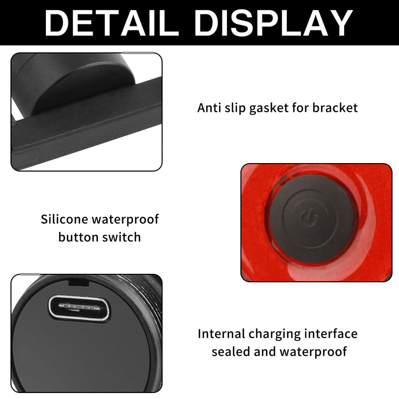 Smart rear light, LED rear light, lighting set, LED, for adults | With USB rechargeable, rear light set, lighting