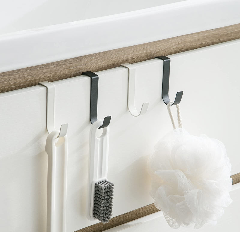 [Australia - AusPower] - Over The Cabinet Door Single Hooks 10 Pack (10P-Black) 10P-Black 