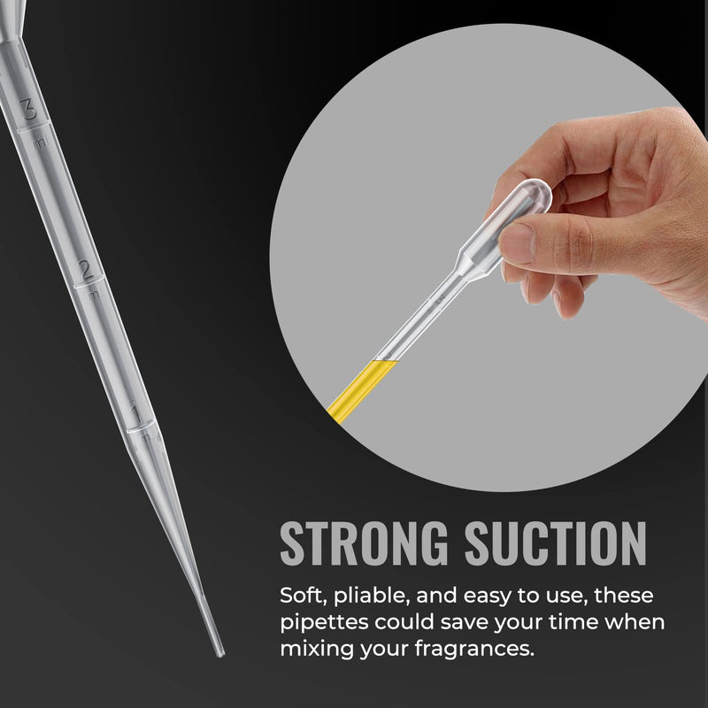 [Australia - AusPower] - 20Pcs 3mL Disposable Plastic Transfer Pipettes Calibrated Dropper for Science Experiment, Art, and DIY - Easy-to-Use and Safe 20pcs 3mL Pipettes Style 