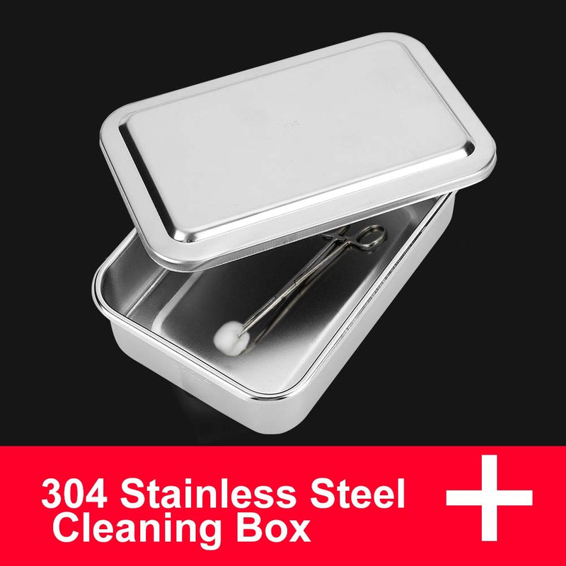 6 Inch Steriliser Container Cleaning Box Professional 304 Stainless Steel Rust Protection Storage Box for Instruments Reusable Cleaning Box with Lid