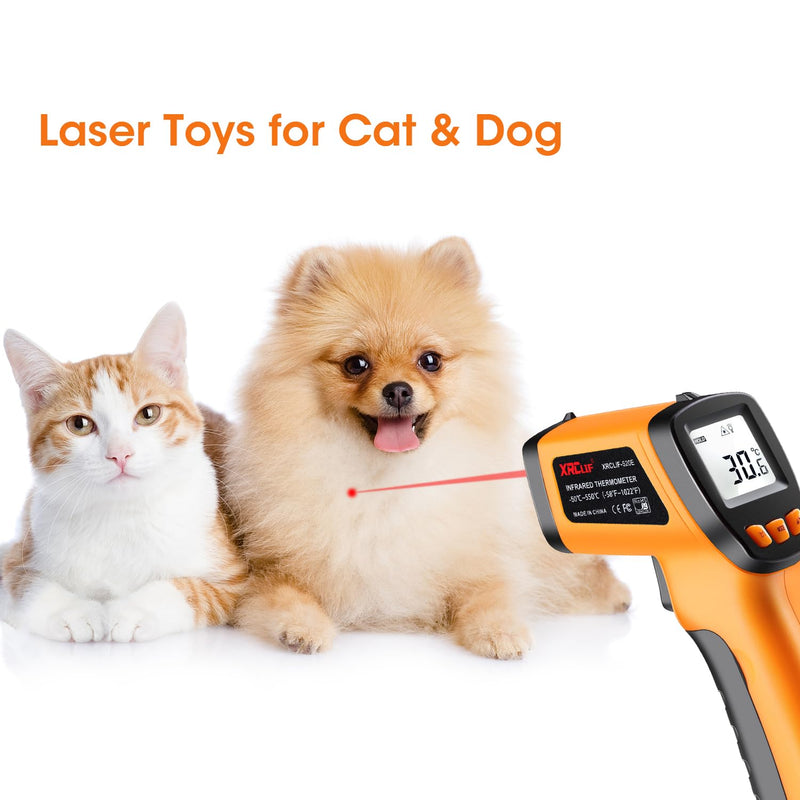 [Australia - AusPower] - Infrared Thermometer Gun -58??1022?, Non-Contact Laser Thermometer Temperature Gun with LCD Display, Temperature Measurement Gun for Cooking, BBQ, Oven, Adjustable Emissivity Temp Gun Thermometer 1022?-Yellow 