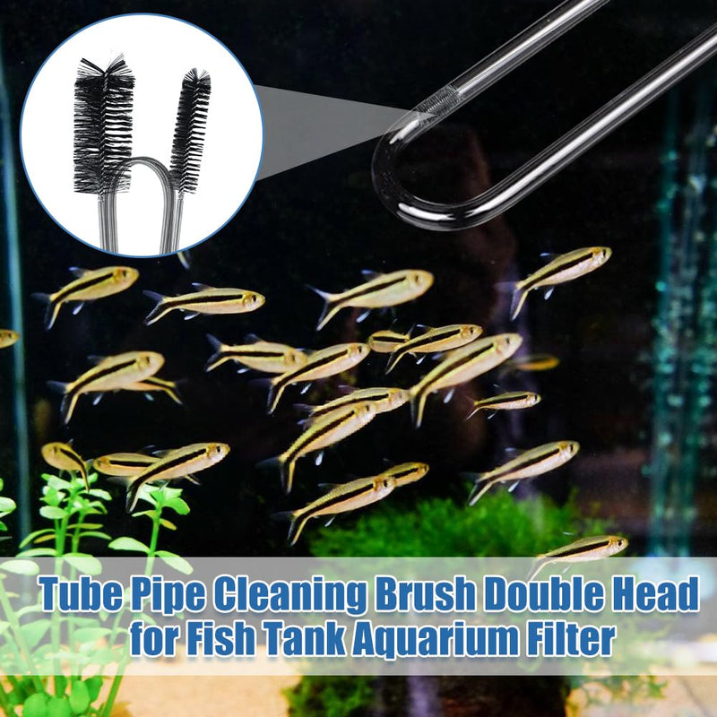 Flexible Cleaning Brush for Pipes, Pipe Cleaning Brush with Two Bristle Heads, 90 cm/155 cm/200 cm Long, Cleaning Tool for Hose, Pipes, Narrow Drain Hole 200 cm