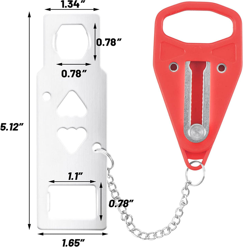 AceMining Portable Door Lock Home Security Door Lock Travel Lockdown Locks for Additional Safety and Privacy Perfect for Traveling Hotel Home Apartment College - 4 Pack 4 Pack-Standard