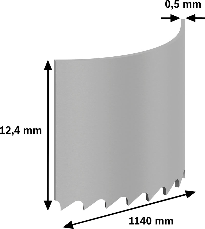 [Australia - AusPower] - Bosch 2 x PRO Band CB4414 Saw Blade (for Metal Pipes and Profiles, Non-Ferrous Metals, Length 1140 mm, Professional Accessories Band Saw) 14 tpi 
