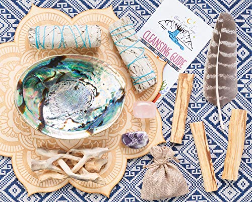 Home Cleansing & Smudging Kit with White Sage, Palo Santo Plus