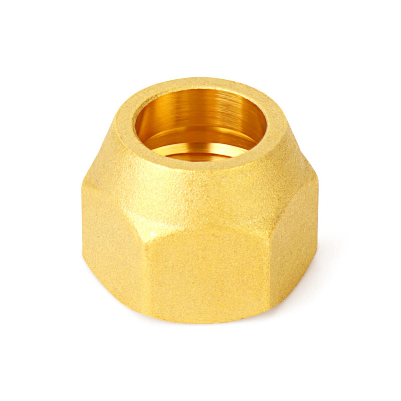 [Australia - AusPower] - GASHER 5PCS Brass SAE 45 Degree Flare Tube Fitting,3/8" Flare Nut Air Conditioning Copper Pipe Extension Butt Copper Tube Flare Nut 3/8" Flare 5 