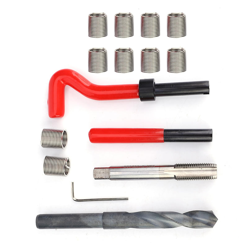 [Australia - AusPower] - 15Pcs Helicoil Thread Repair Kit, M14x1.5 Helicoil, Insert Sleeves Helicoil Kit Stainless Steel Heli Coil High Hardness Thread Repair Kits for Screw Repair 1Set 