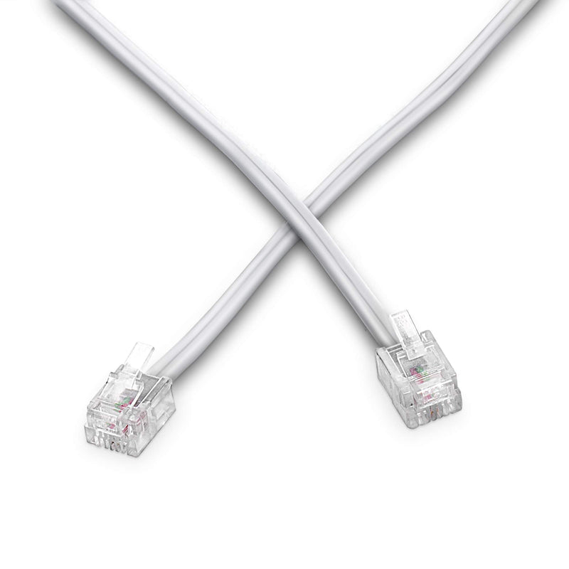 [Australia - AusPower] - THE CIMPLE CO Phone Line Cord 100 Feet - Modular Telephone Extension Cord 100 Feet - 2 Conductor (2 pin, 1 line) Cable - Works Great with FAX, AIO, and Other Machines - White 100 Feet Cord (30 Meter) 