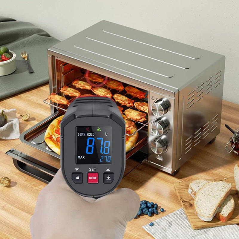 [Australia - AusPower] - UNI-T Infrared ir high Temperature Thermal Gun for Cooking Automotive, -58°F~932°F Non Contact Thermometer Pyrometer for Pizza Oven Griddle Food Meat Surface Laser Temp Gun Gauge UT306C 