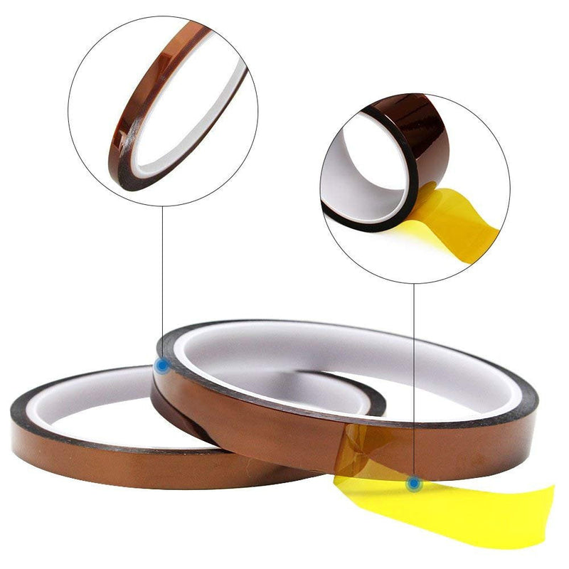[Australia - AusPower] - High Temperature Heat Resistant Tape (1 inch X 108 FT) Polyimide Film Adhesive Tape Heat Press Tape Sublimation Tape - for 3D Print Bed,Soldering,Protecting CPU, PCB Circuit Board etc. 25mm x 33M 