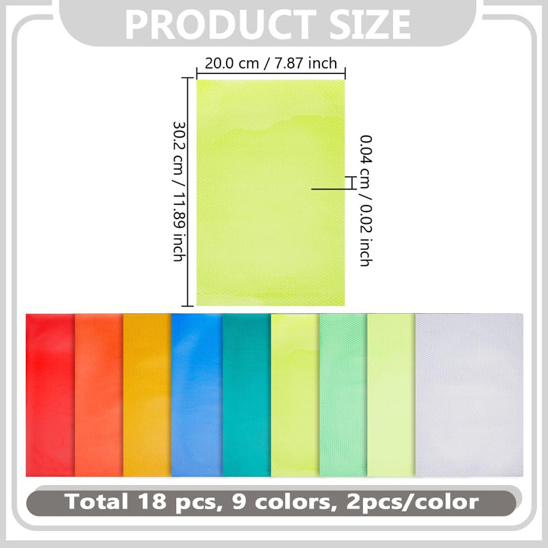 18 Sheets 9 Colors Adhesive Reflective Stickers, Night Visibility Stickers Safety Warning Reflector Strips Waterproof Reflective Tape for Car Bike Trailer Boats, 11.89 x 7.87 Inch
