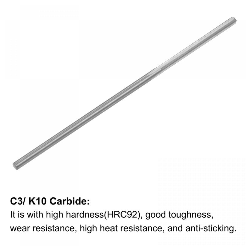 [Australia - AusPower] - sourcing map Reamer 1.5 mm C3/K10 Tungsten Carbide H7 Lathe 4 Straight Flutes Cutter 1.5mm 
