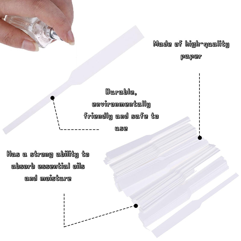 [Australia - AusPower] - Pack of 400 Perfume Test Strips, Disposable Perfume Test Strips, Fragrance Strips, Perfume Test Strips, Perfume for Testing Essential Oils, Perfumes, Aromatherapy (White, 13 cm) 