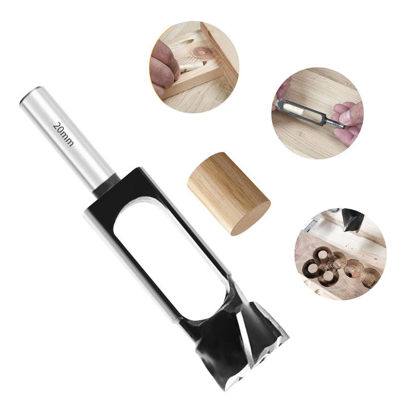 [Australia - AusPower] - Deep Tenon Drill for Carpentry Work, 8 mm, 10 mm, 12 mm, 15 mm, 20 mm, 25 mm, 30 mm, 35 mm, 40 mm, Wood Dowel Hole Cutter, Tenon Cutter, Cork Drill, Deep Dowel Cutter (20 mm) 